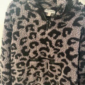Target cheetah sherpa quarter zip